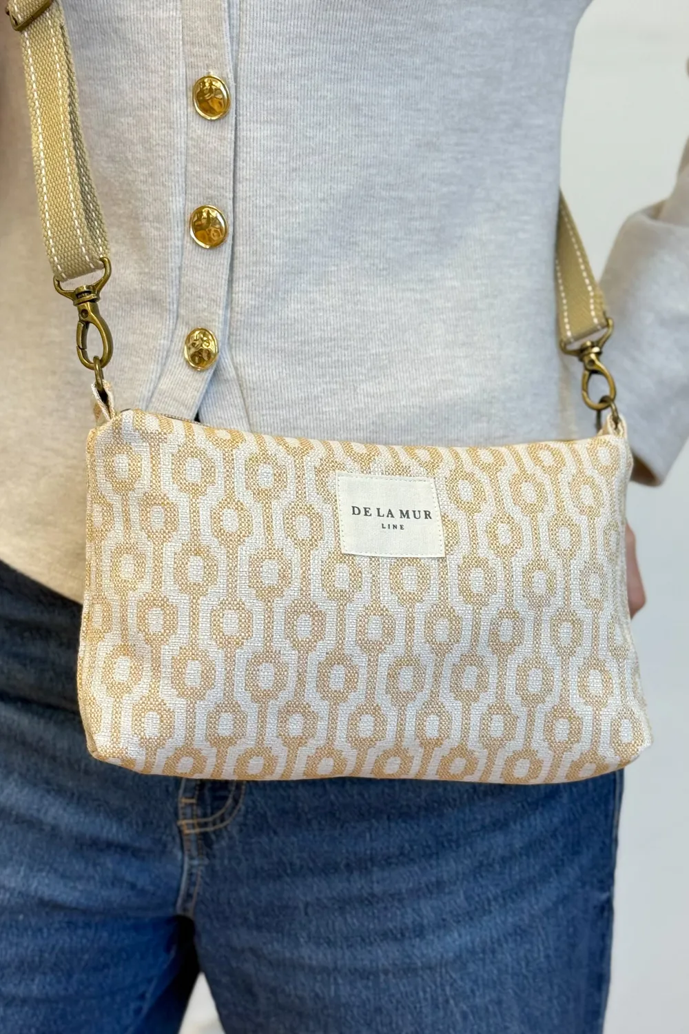 De La Mur Chipre clutch sennep 29x17x5 cm