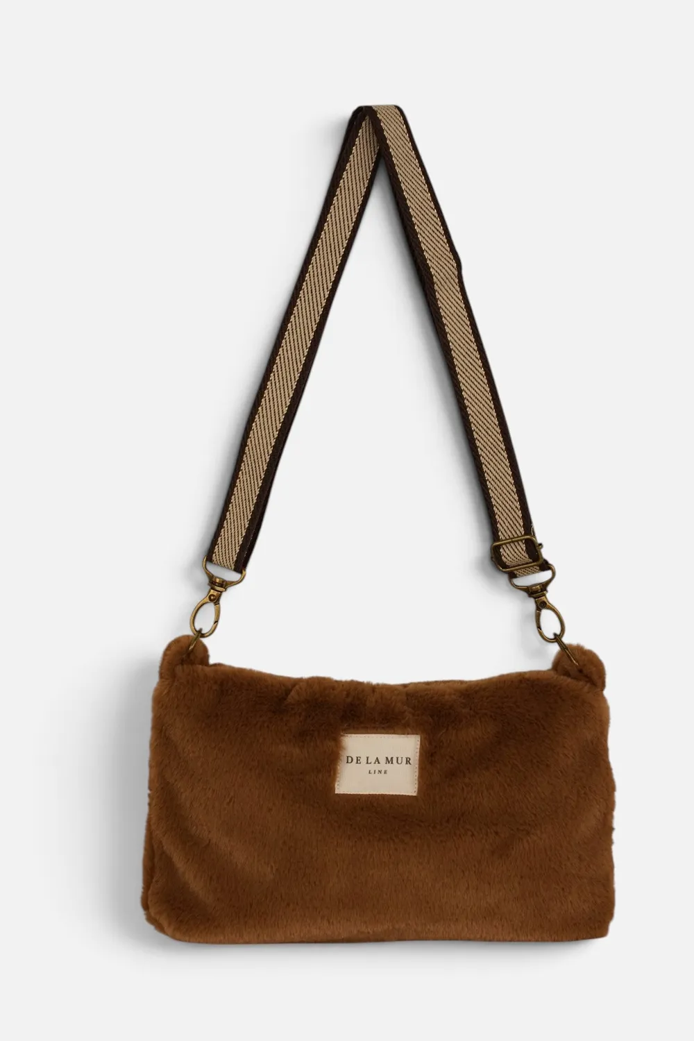 De La Mur Pile clutch veske brun 29x17 cm