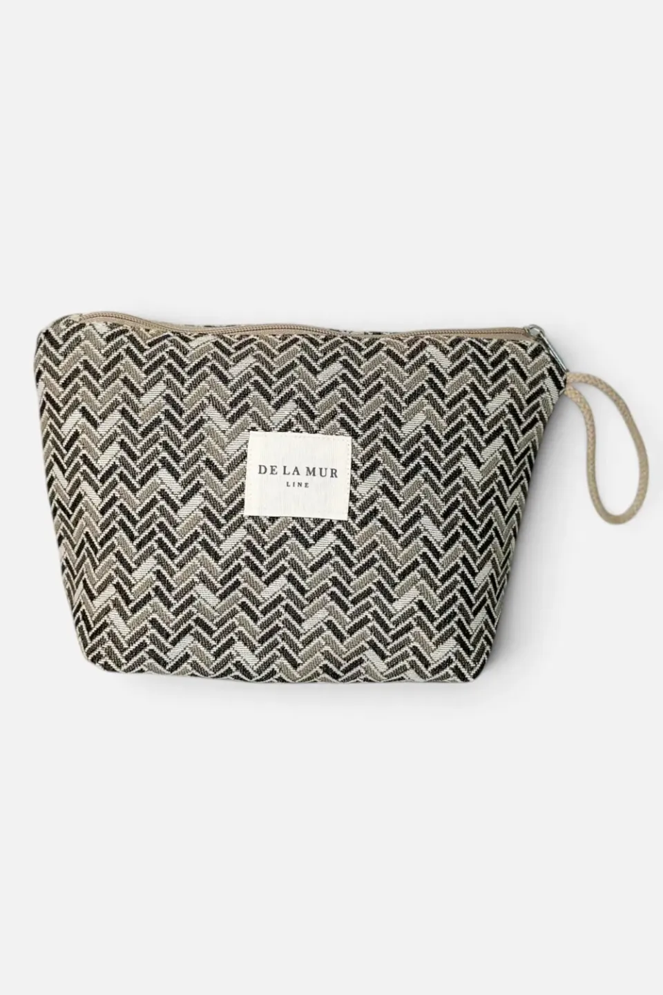 De La Mur Bure toalettmappe brun 29x18,5 cm jacquard