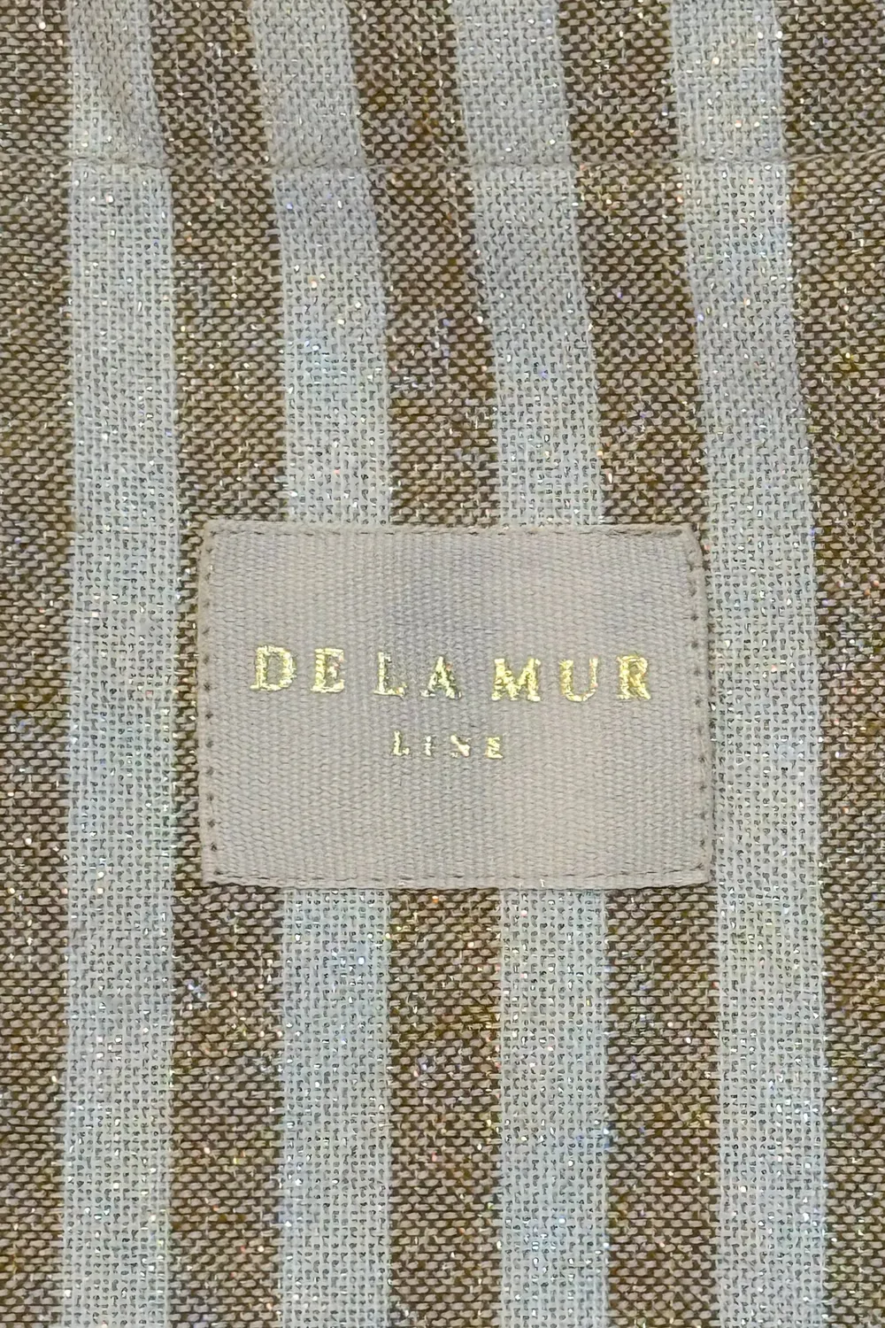 De La Mur Lumos stor shopper sennep stripet
