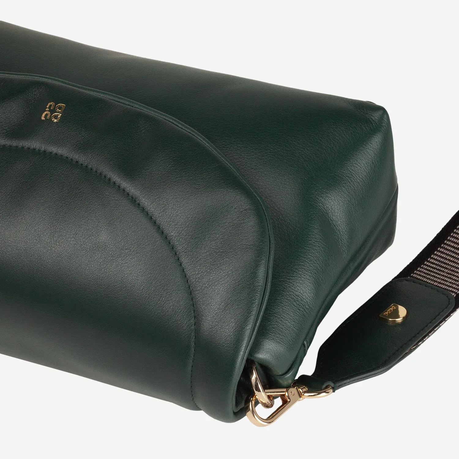 DuDubags Melville S skulderveske perle vattert skinn