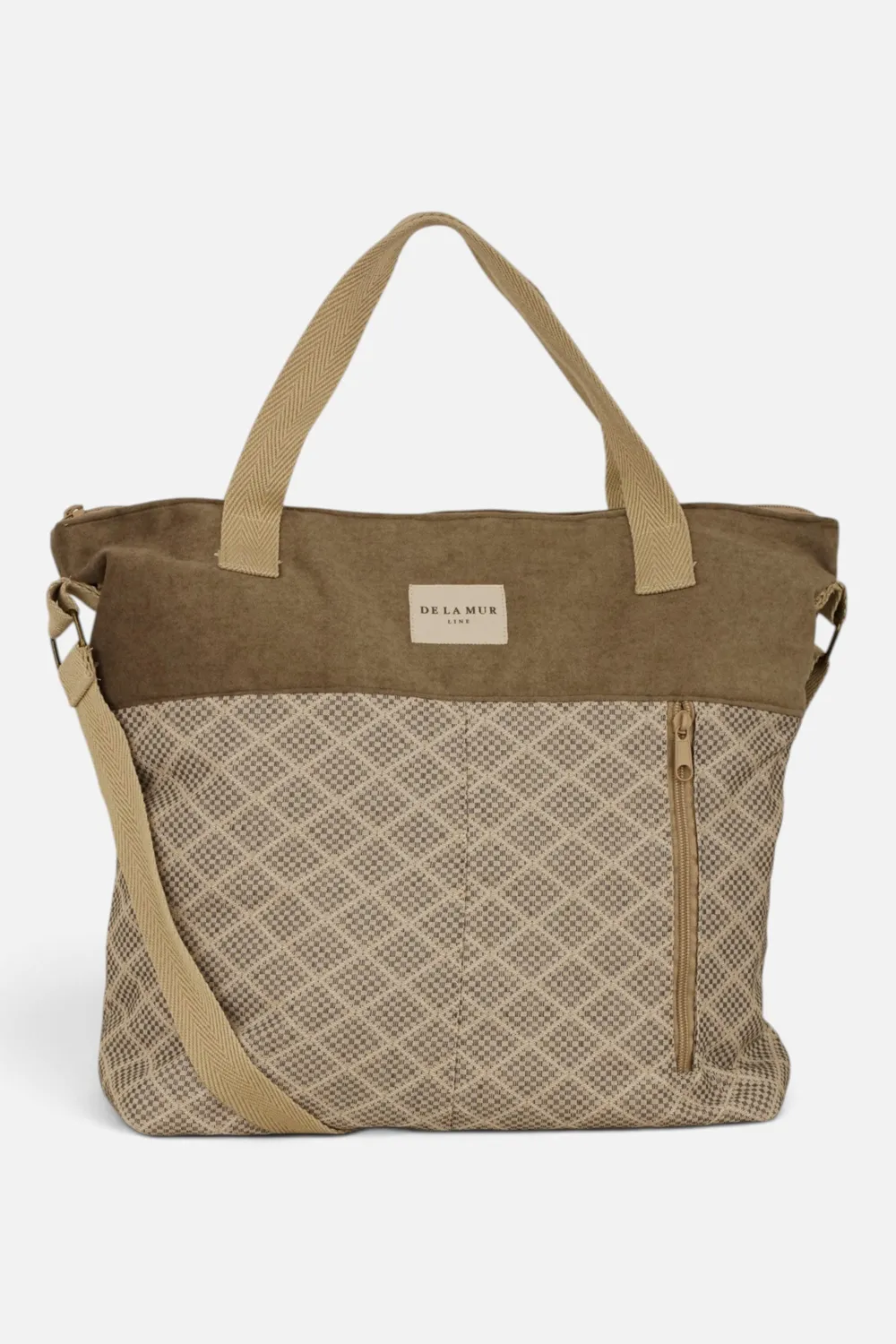 De La Mur Pant stor veske 43x40 grå beige