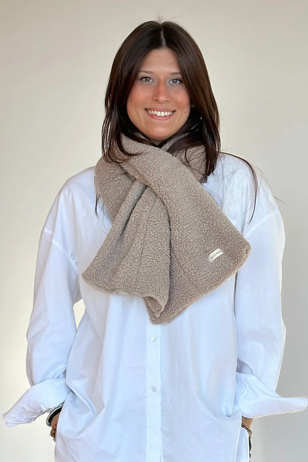 De La Mur Nieve hals 119 cm beige teddy