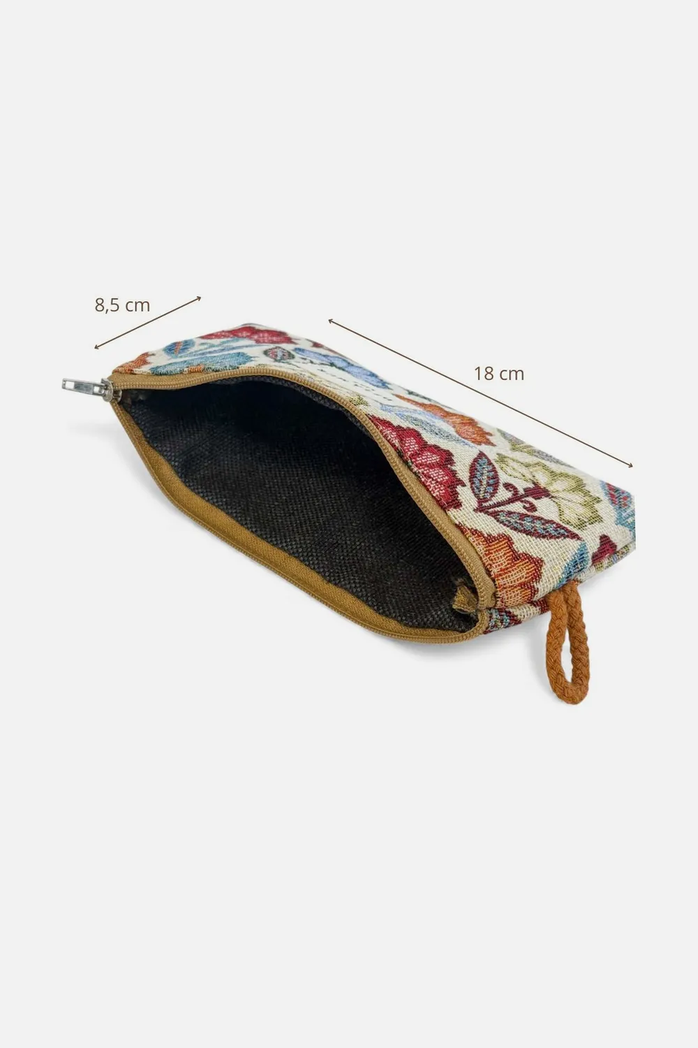 De La Mur Flora brilleetui 18 cm blomstret jacquard