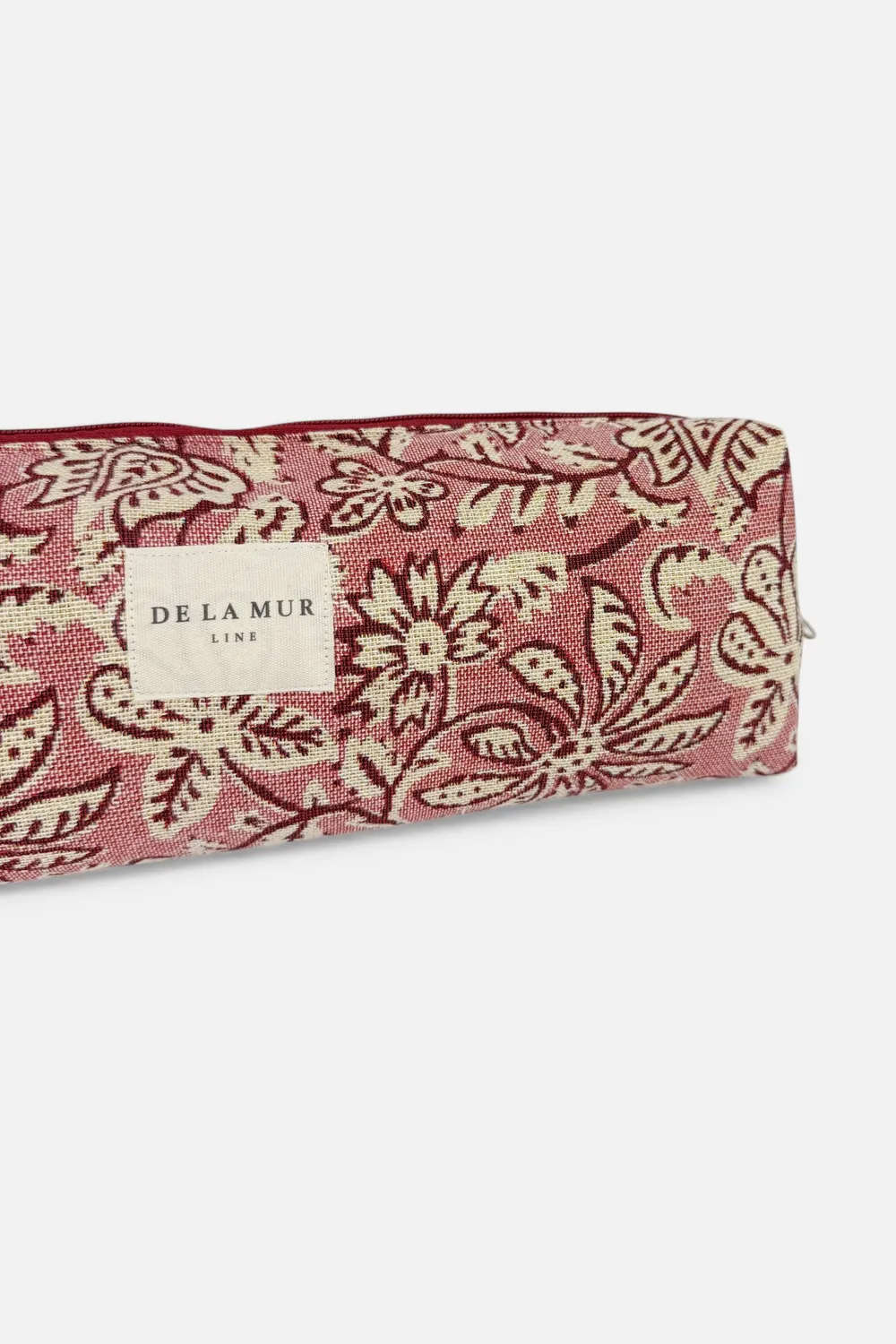 De La Mur Came toalettmappe ekstra lang rosa blomstret