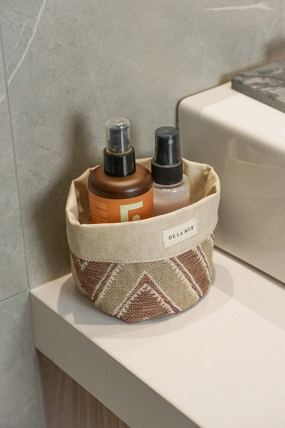 De La Mur Kasa liten kurv geometrisk beige 11,5 cm