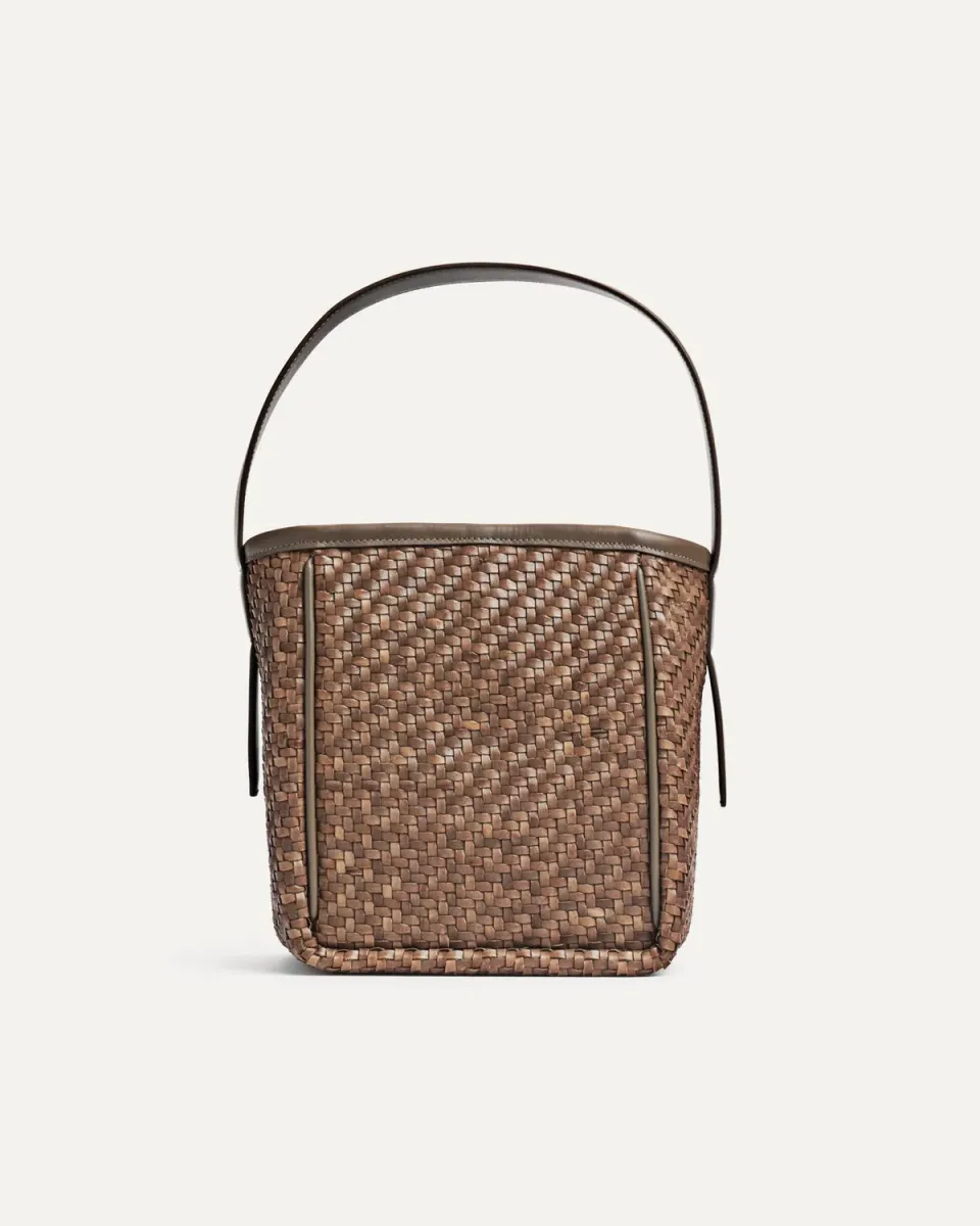 Cala Jade Iwa Mini skulderveske Taupe Twill saueskinn