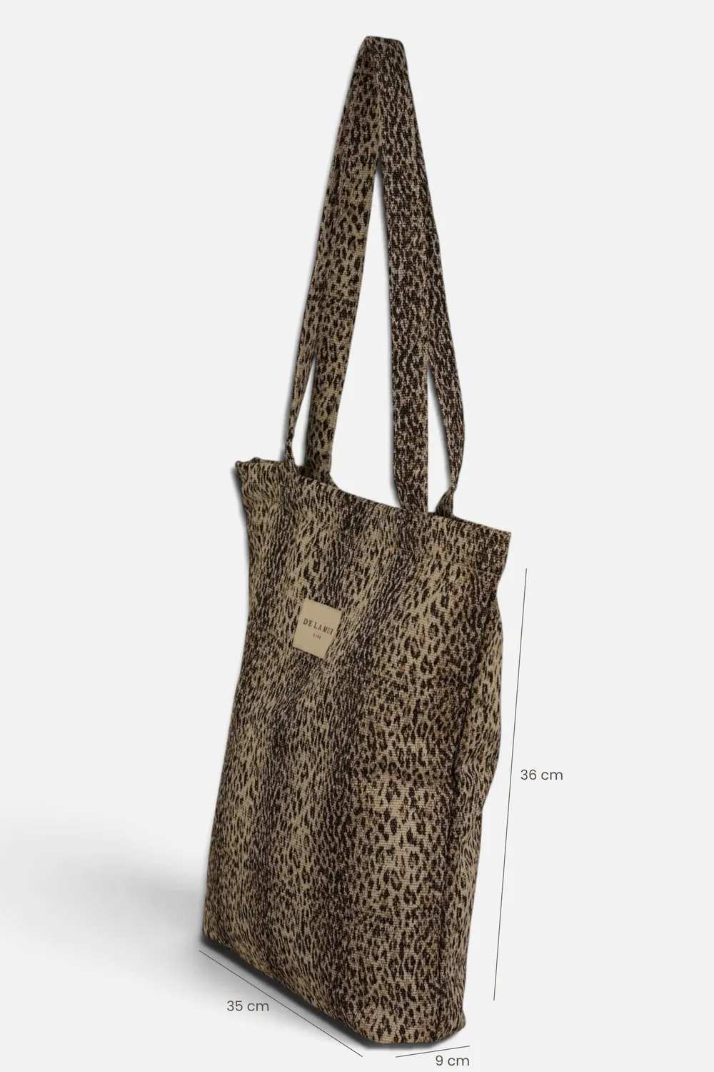 De La Mur Leo totebag 35 cm leopard glidelås