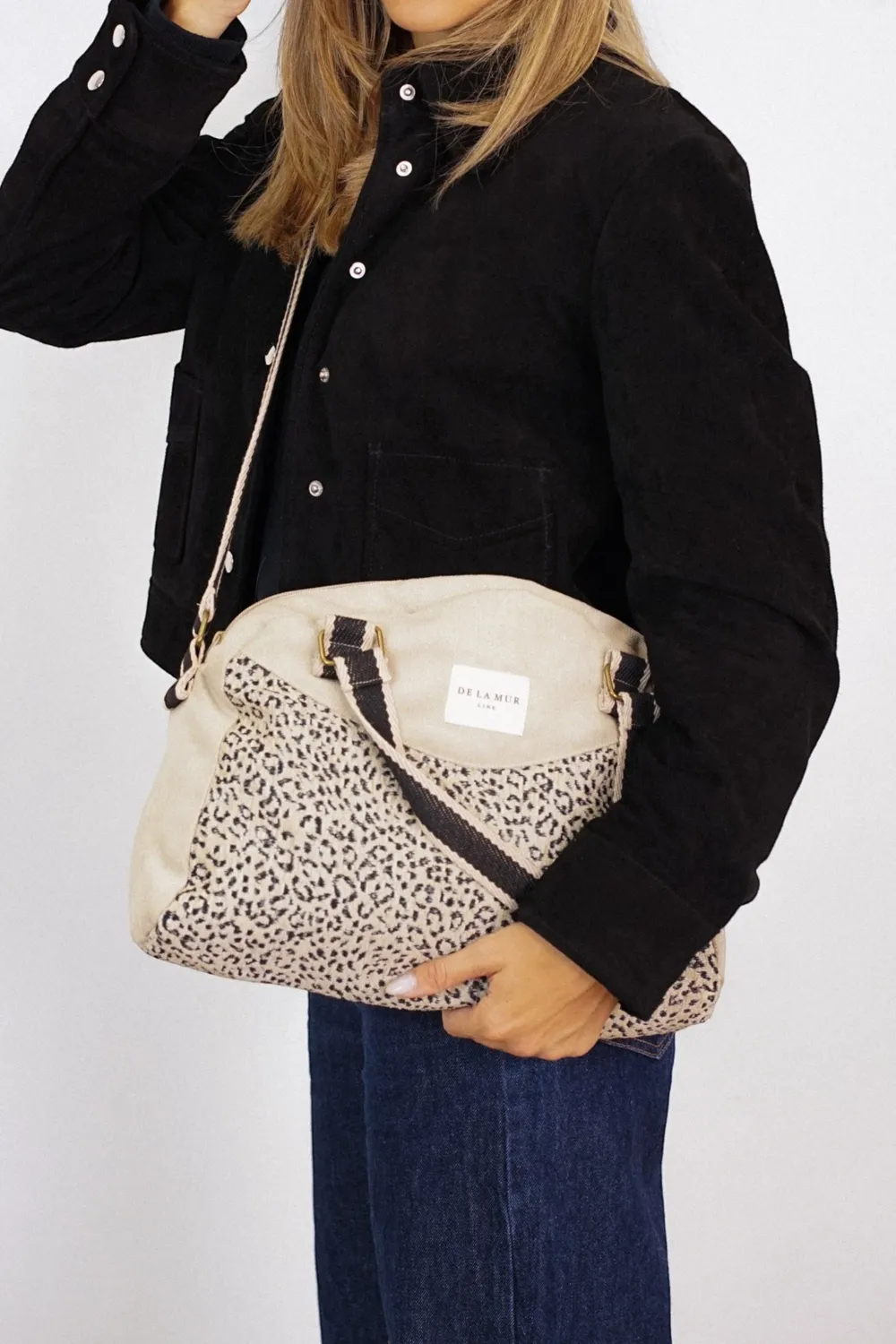 De La Mur Koto Mediano veske leopard 34x28x10 cm