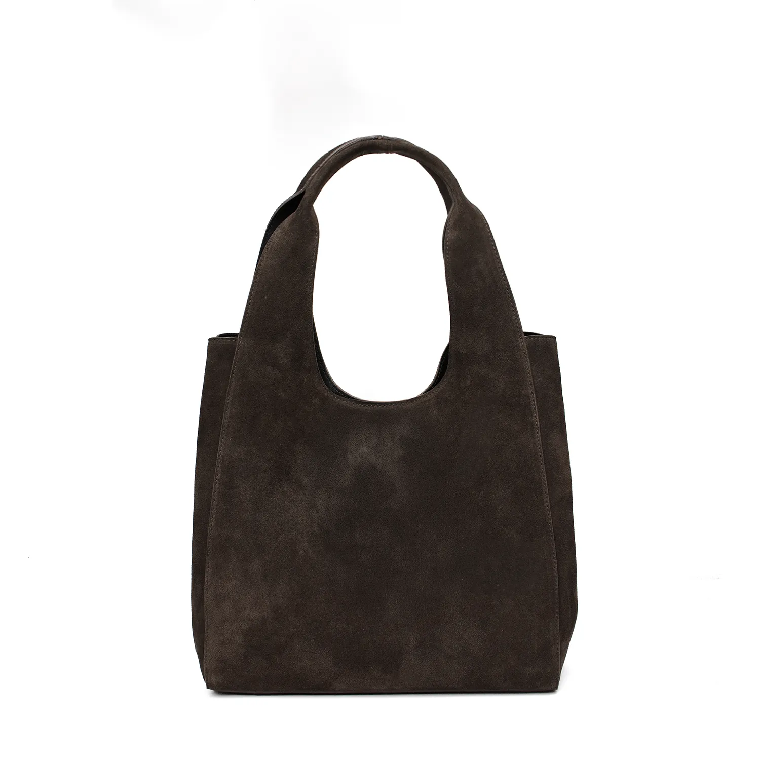Latalia Salerno XL shopper mørkebrun semsket