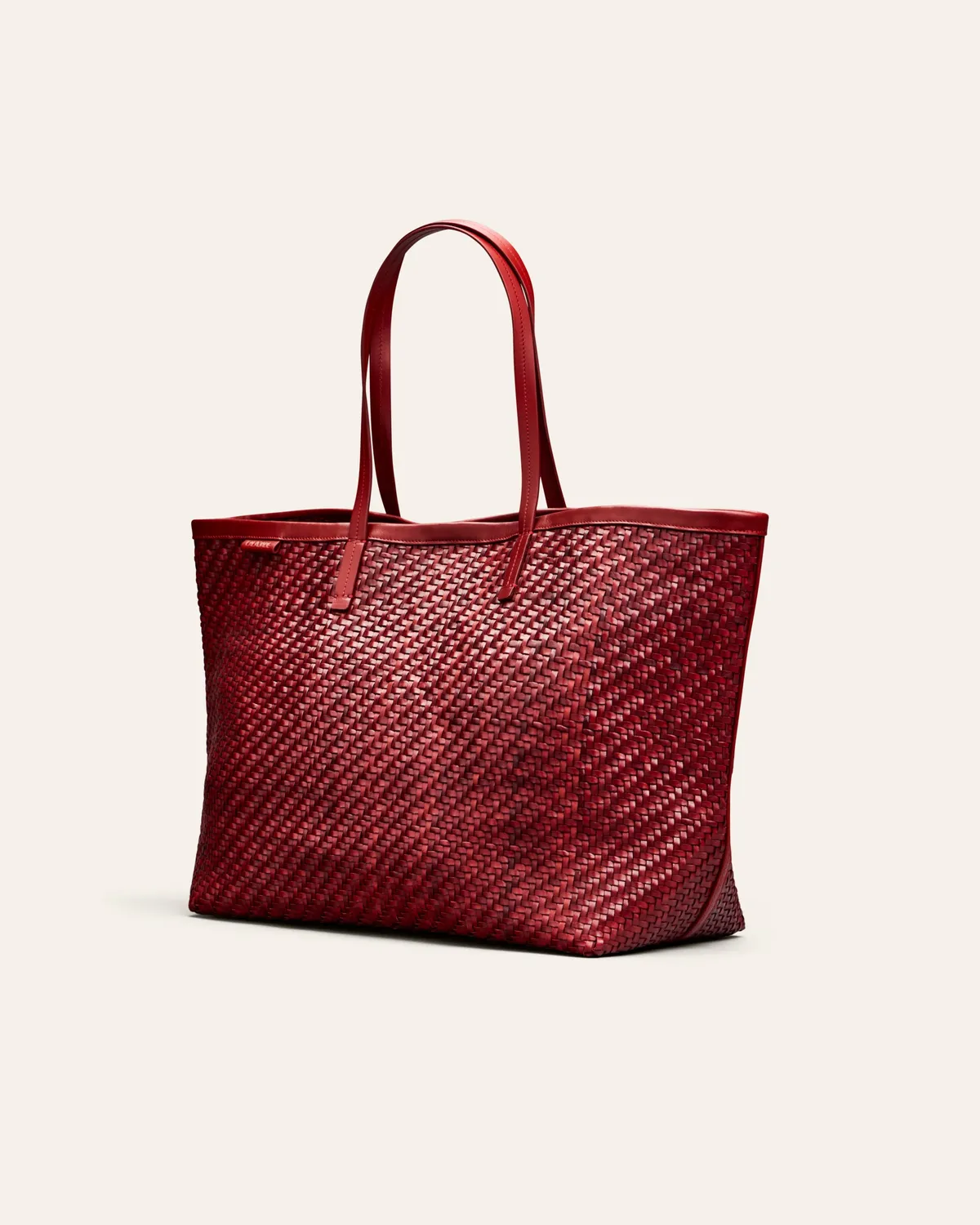 Cala Jade Isai shopper Falu Red flettet skinn