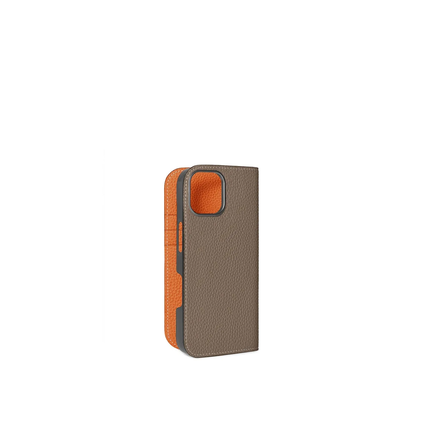 Bonaventura iPhone 17 dagboketui skinn bordeaux