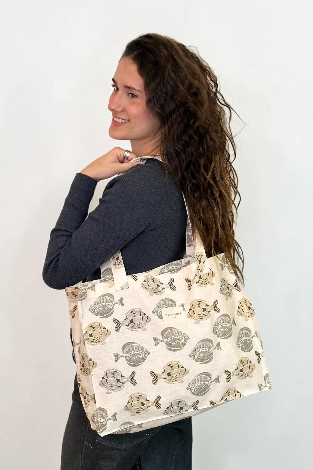 De La Mur Taba skulderveske fisk beige