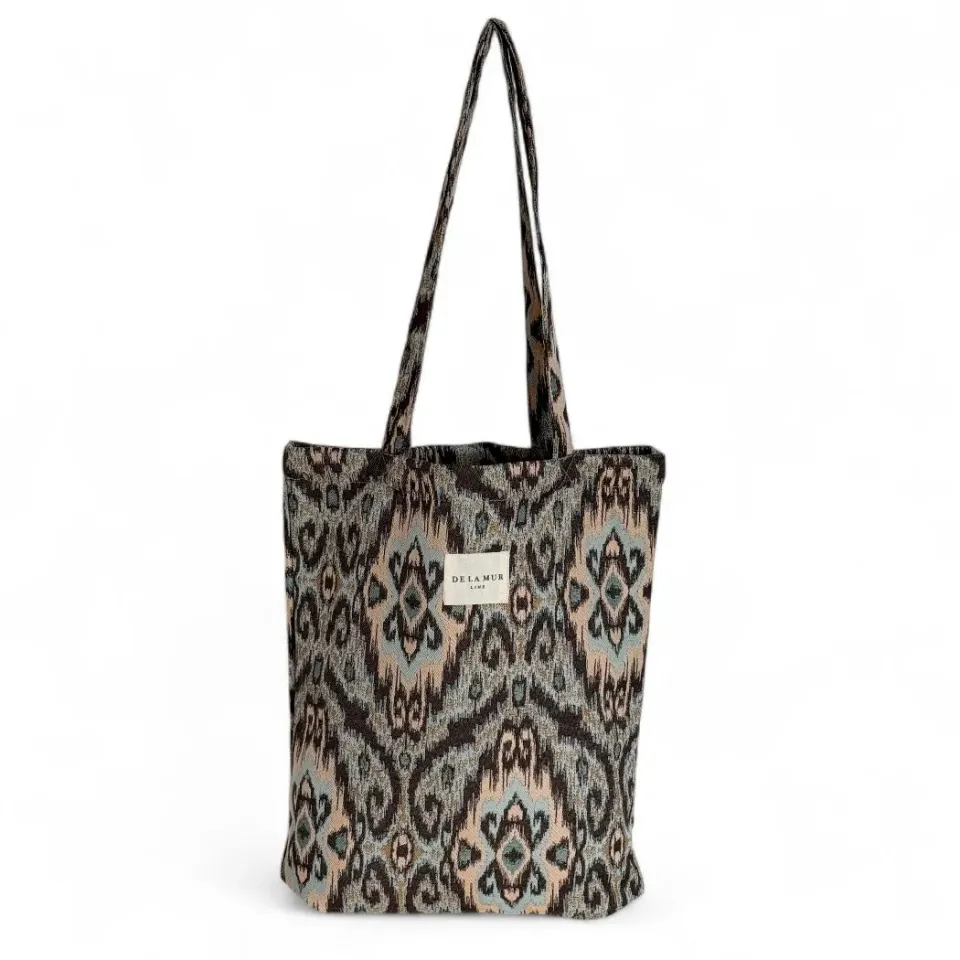 De La Mur Kave liten toteveske brun jacquard
