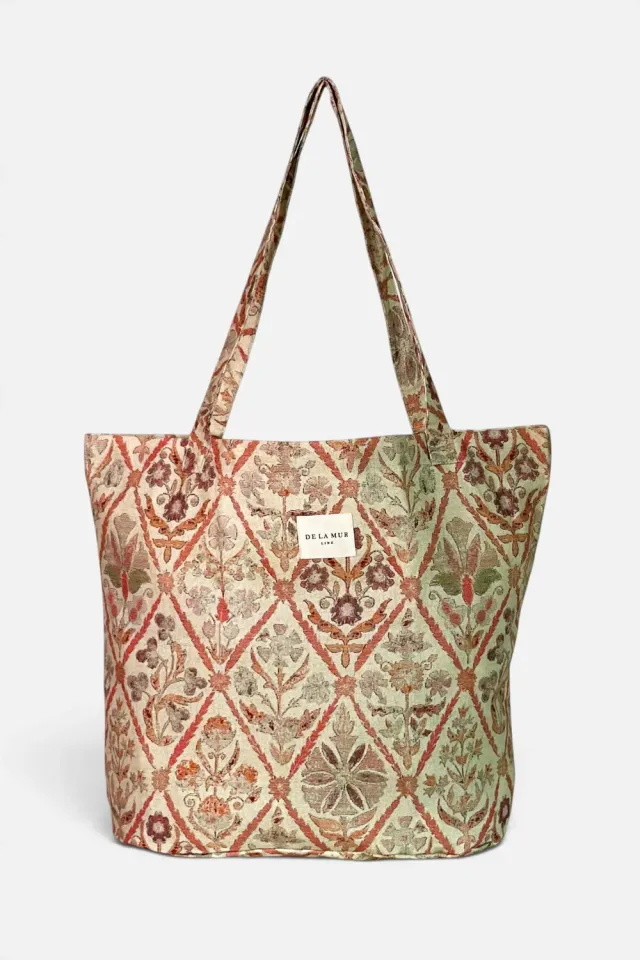 De La Mur Irma shopper stor blomstret beige