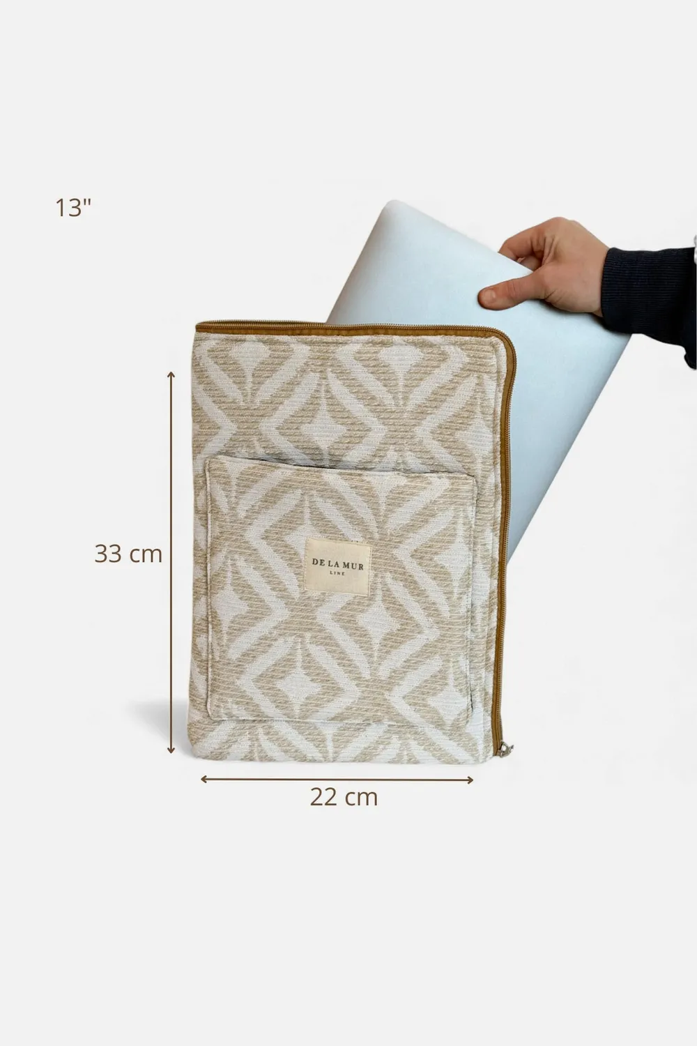 De La Mur Campo PC-veske 14" beige geometrisk