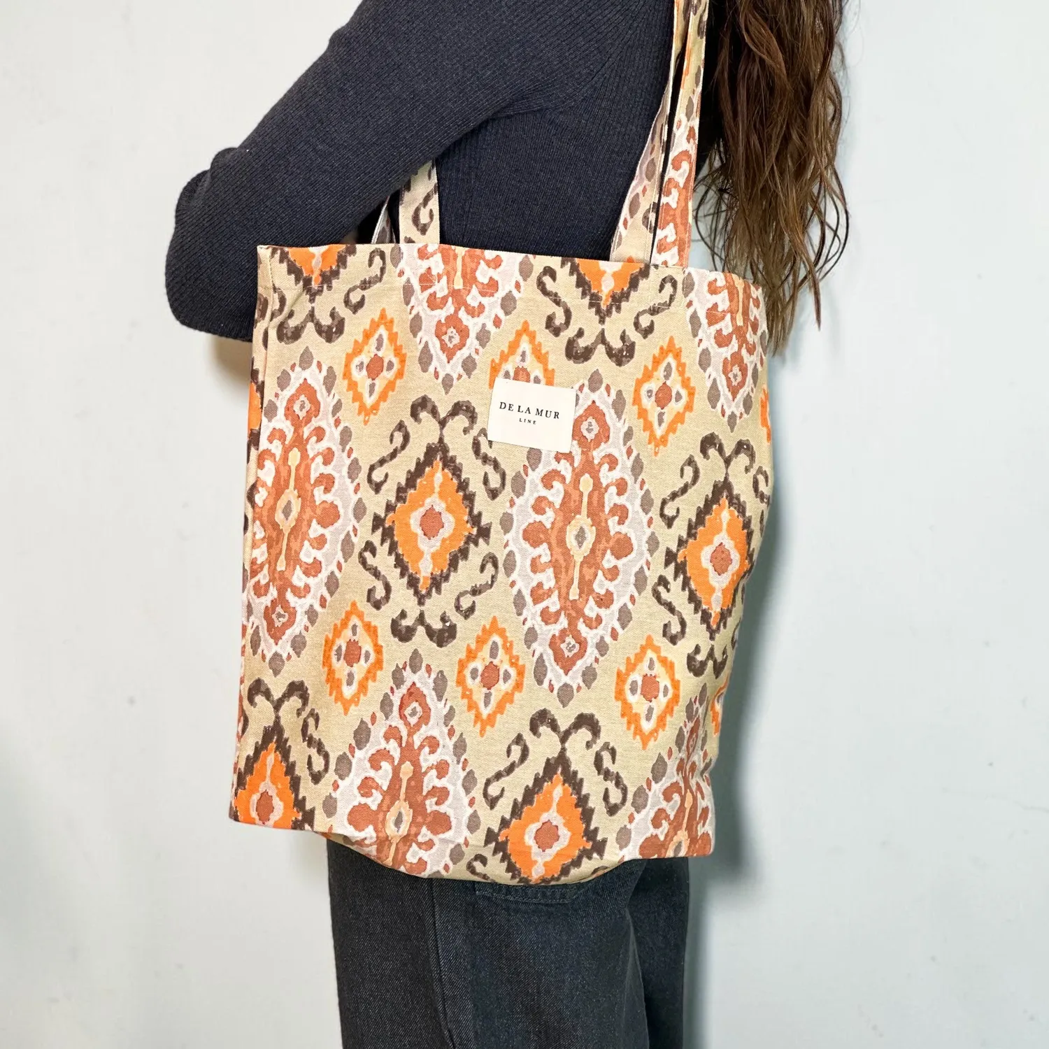 De La Mur Ikat Pequeña totebag liten oransje