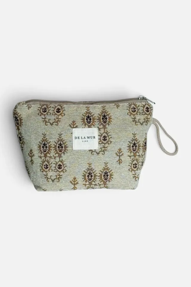De La Mur Pluma toalettmappe beige geometrisk 29 cm