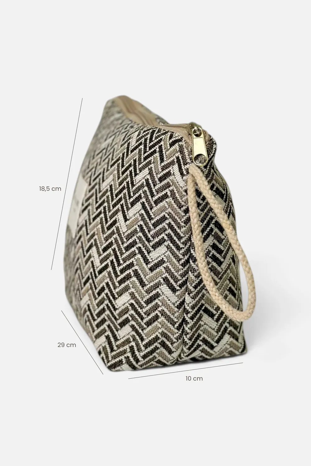 De La Mur Bure toalettmappe brun 29x18,5 cm jacquard