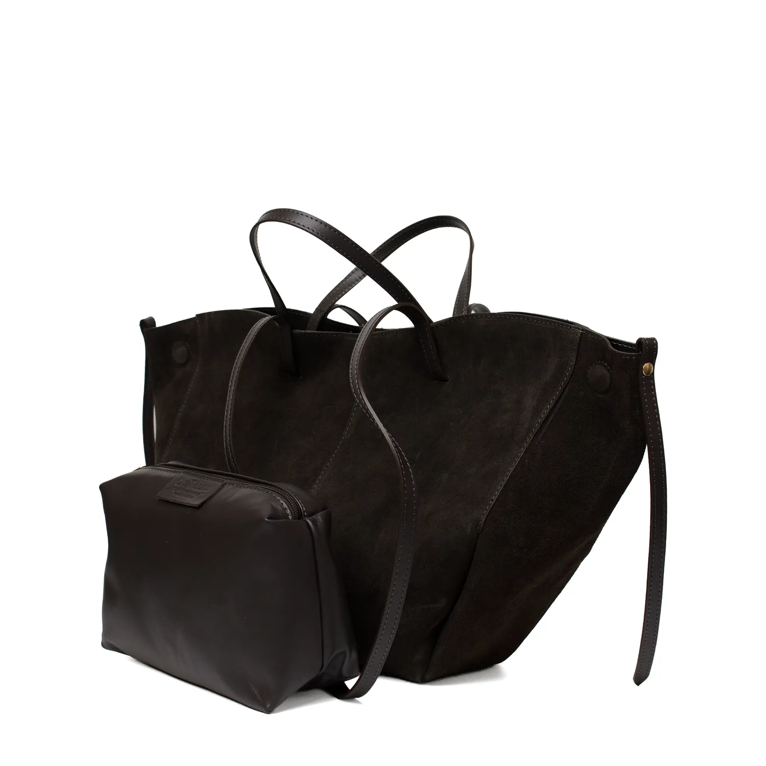 Latalia Nola XL skinnveske mørkebrun mocka